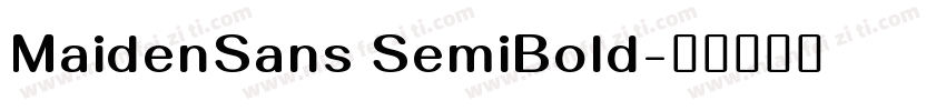 MaidenSans SemiBold字体转换